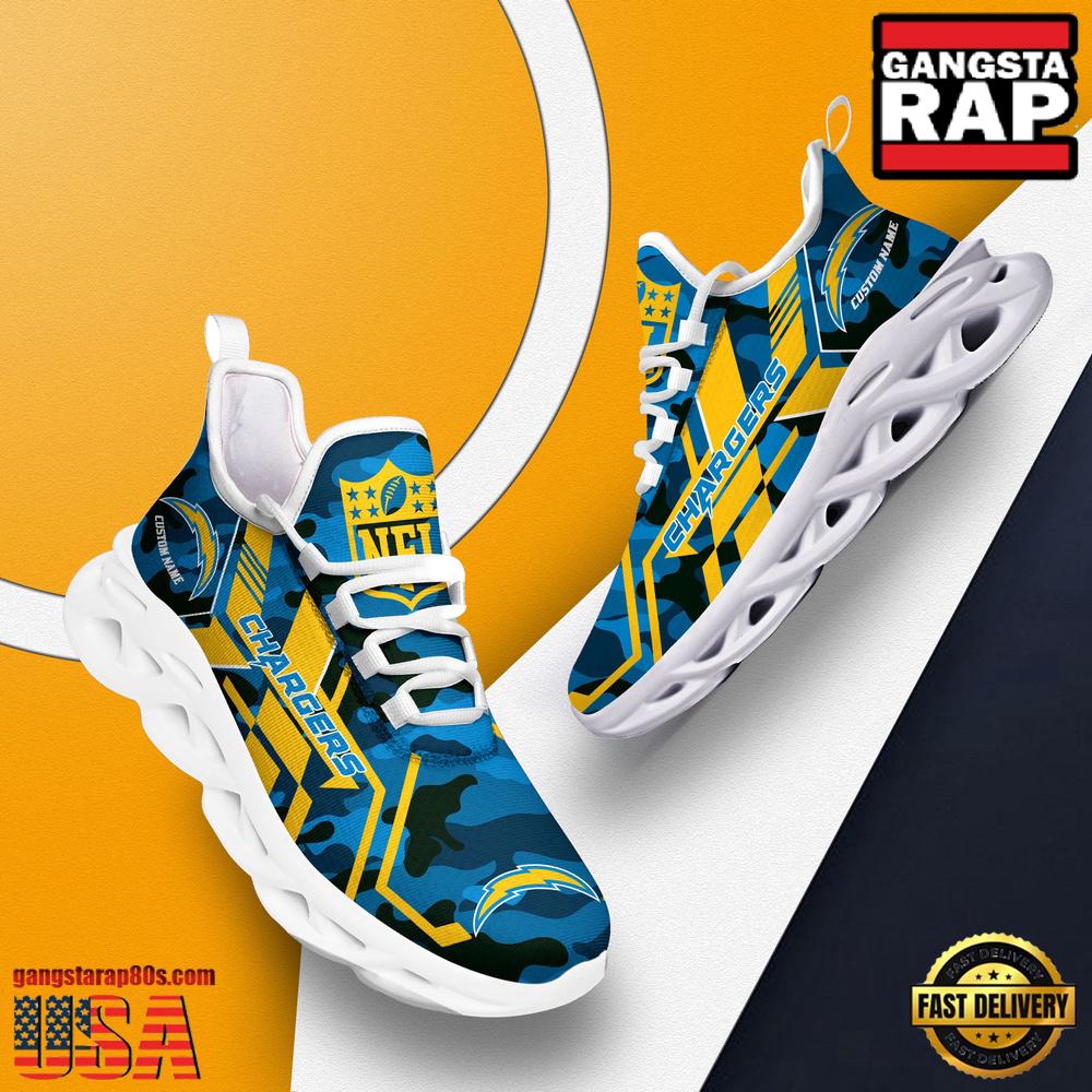 Personalized Los Angeles Chargers NFL Sport Team Clunky Max Soul Shoes For Fans Personalized Los Angeles Chargers NFL Sport Team Clunky Max Soul Shoes For Fans