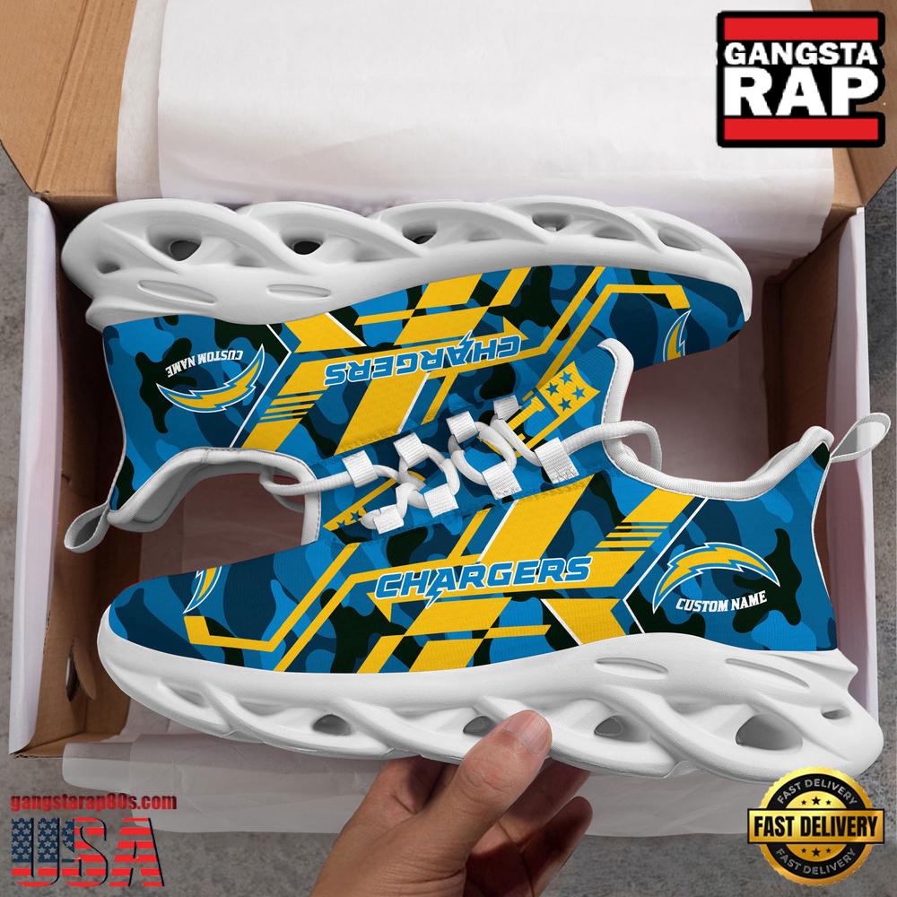 Personalized Los Angeles Chargers NFL Sport Team Clunky Max Soul Shoes For Fans Personalized Los Angeles Chargers NFL Sport Team Clunky Max Soul Shoes For Fans