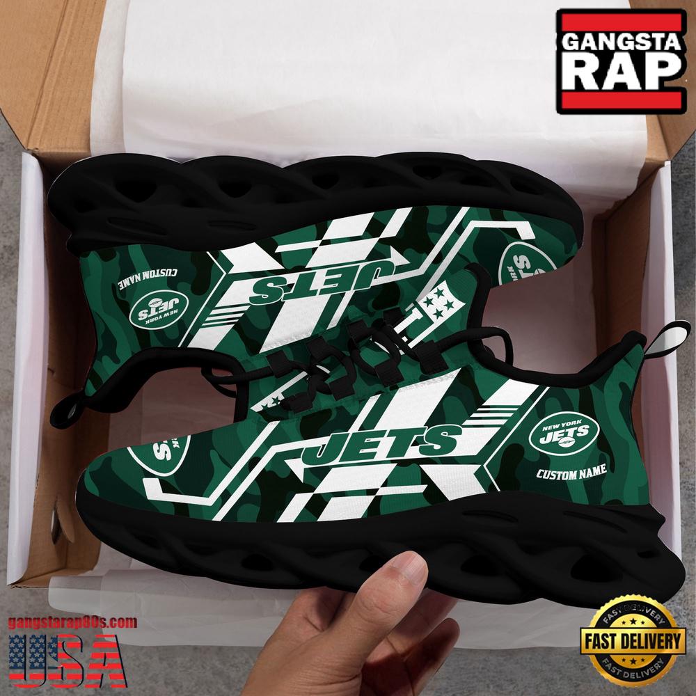 Personalized New York Jets NFL Sport Team Clunky Max Soul Shoes Personalized New York Jets NFL Sport Team Clunky Max Soul Shoes