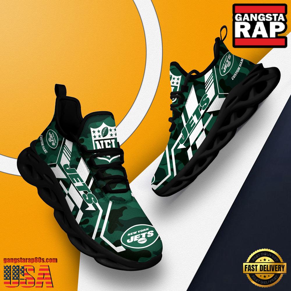 Personalized New York Jets NFL Sport Team Clunky Max Soul Shoes Personalized New York Jets NFL Sport Team Clunky Max Soul Shoes