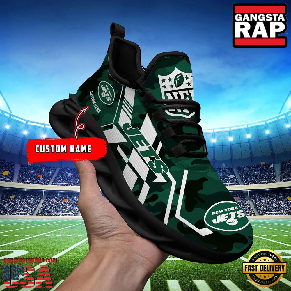 Personalized New York Jets NFL Sport Team Clunky Max Soul Shoes Personalized New York Jets NFL Sport Team Clunky Max Soul Shoes