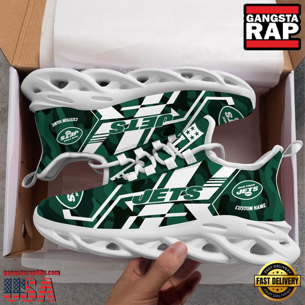 Personalized New York Jets NFL Sport Team Clunky Max Soul Shoes Personalized New York Jets NFL Sport Team Clunky Max Soul Shoes