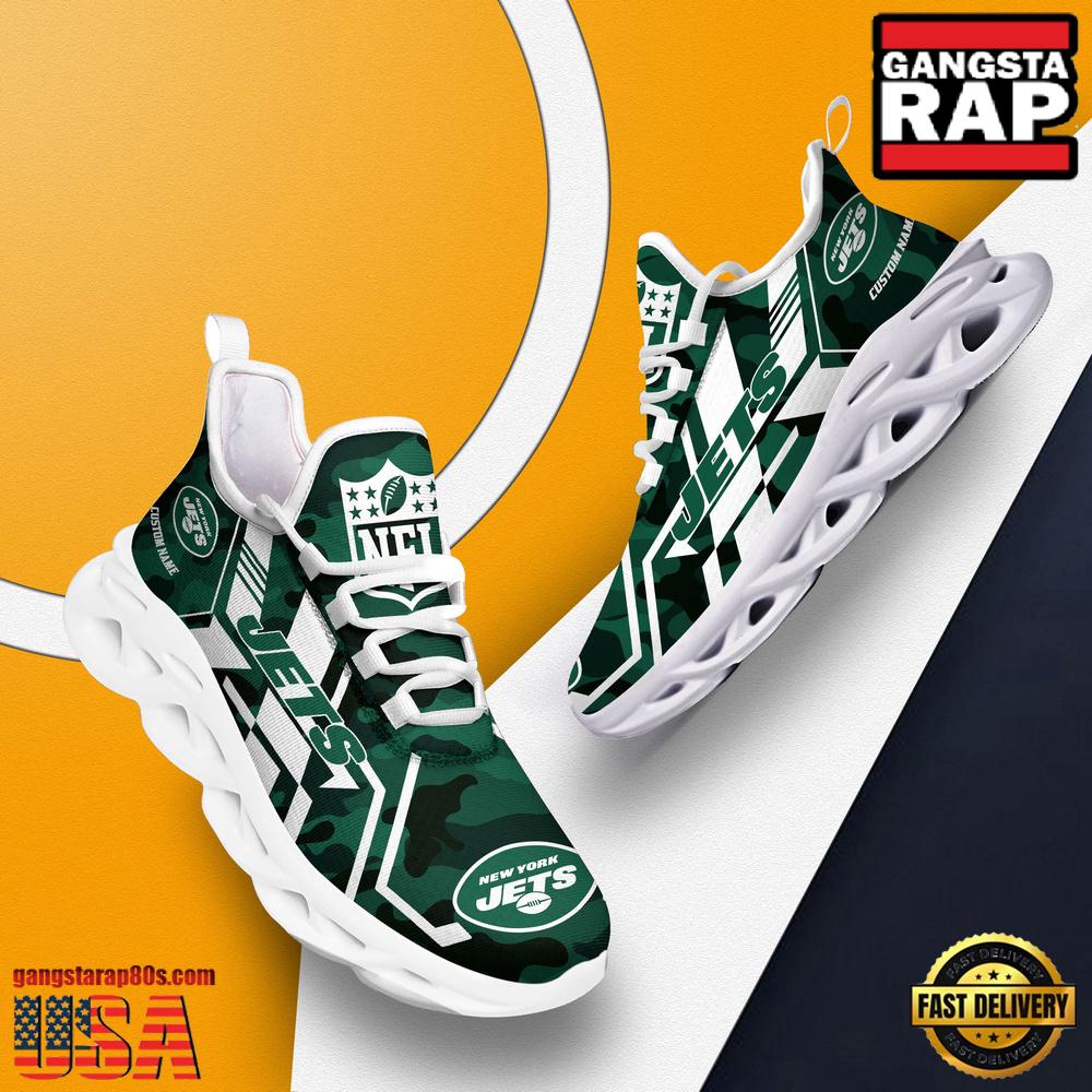Personalized New York Jets NFL Sport Team Clunky Max Soul Shoes Personalized New York Jets NFL Sport Team Clunky Max Soul Shoes
