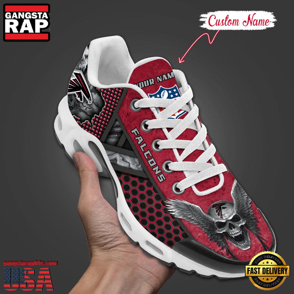 Custom Name NFL Atlanta Falcons Skull Air Max Plus Running Shoes For Men Women Custom Name NFL Atlanta Falcons Skull Air Max Plus Running Shoes For Men Women