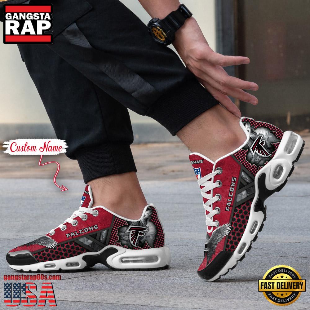 Custom Name NFL Atlanta Falcons Skull Air Max Plus Running Shoes For Men Women Custom Name NFL Atlanta Falcons Skull Air Max Plus Running Shoes For Men Women