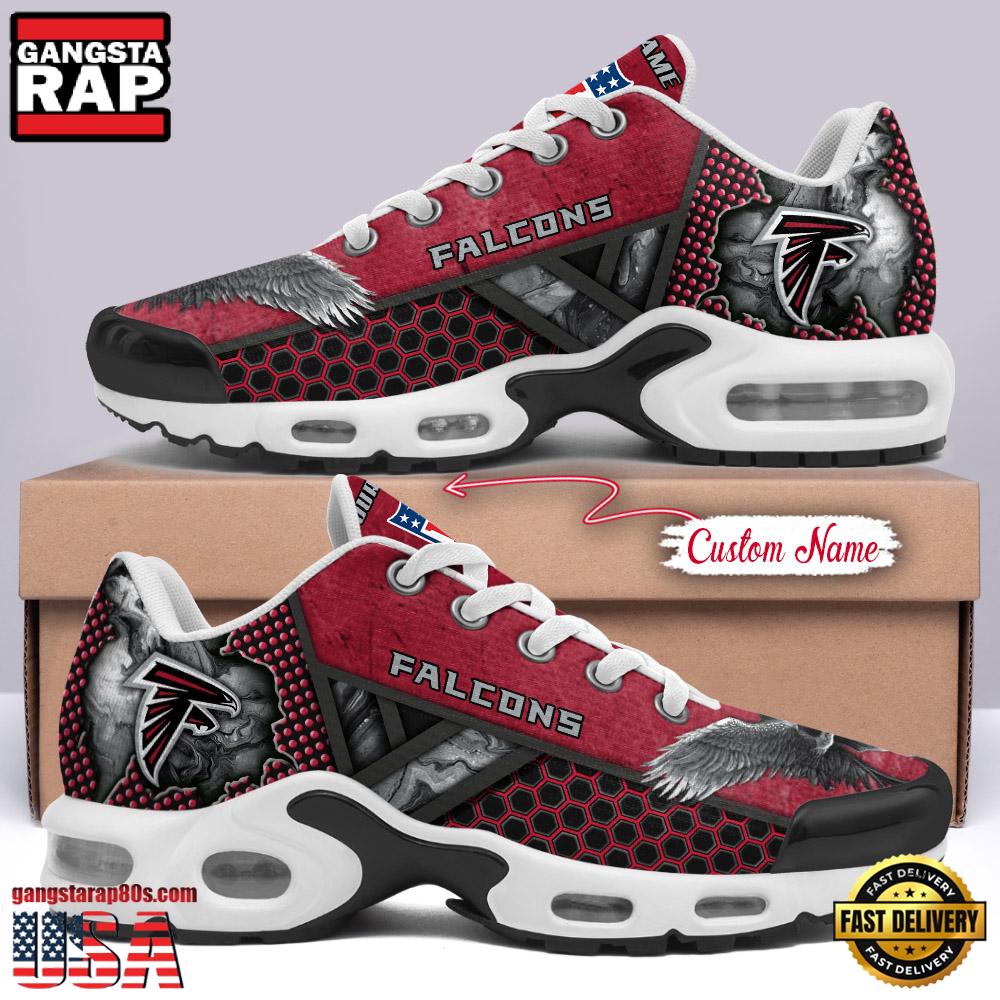 Custom Name NFL Atlanta Falcons Skull Air Max Plus Running Shoes For Men Women Custom Name NFL Atlanta Falcons Skull Air Max Plus Running Shoes For Men Women