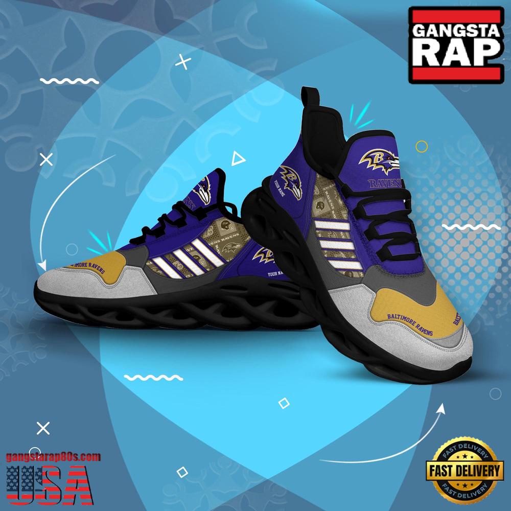 Personalized NFL Baltimore Ravens Clunky Sport Max Soul Shoes Personalized NFL Baltimore Ravens Clunky Sport Max Soul Shoes