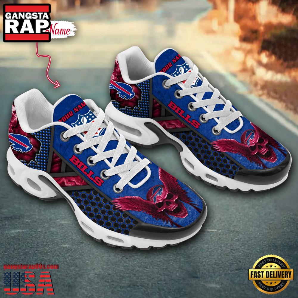 Custom Name NFL Buffalo Bills Skull Air Max Plus Running Shoes For Men Women Custom Name NFL Buffalo Bills Skull Air Max Plus Running Shoes For Men Women