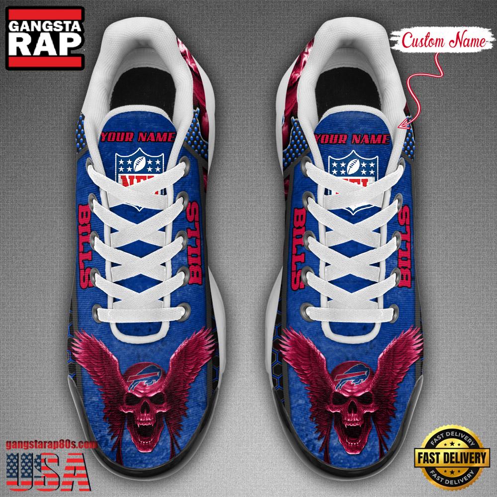 Custom Name NFL Buffalo Bills Skull Air Max Plus Running Shoes For Men Women Custom Name NFL Buffalo Bills Skull Air Max Plus Running Shoes For Men Women