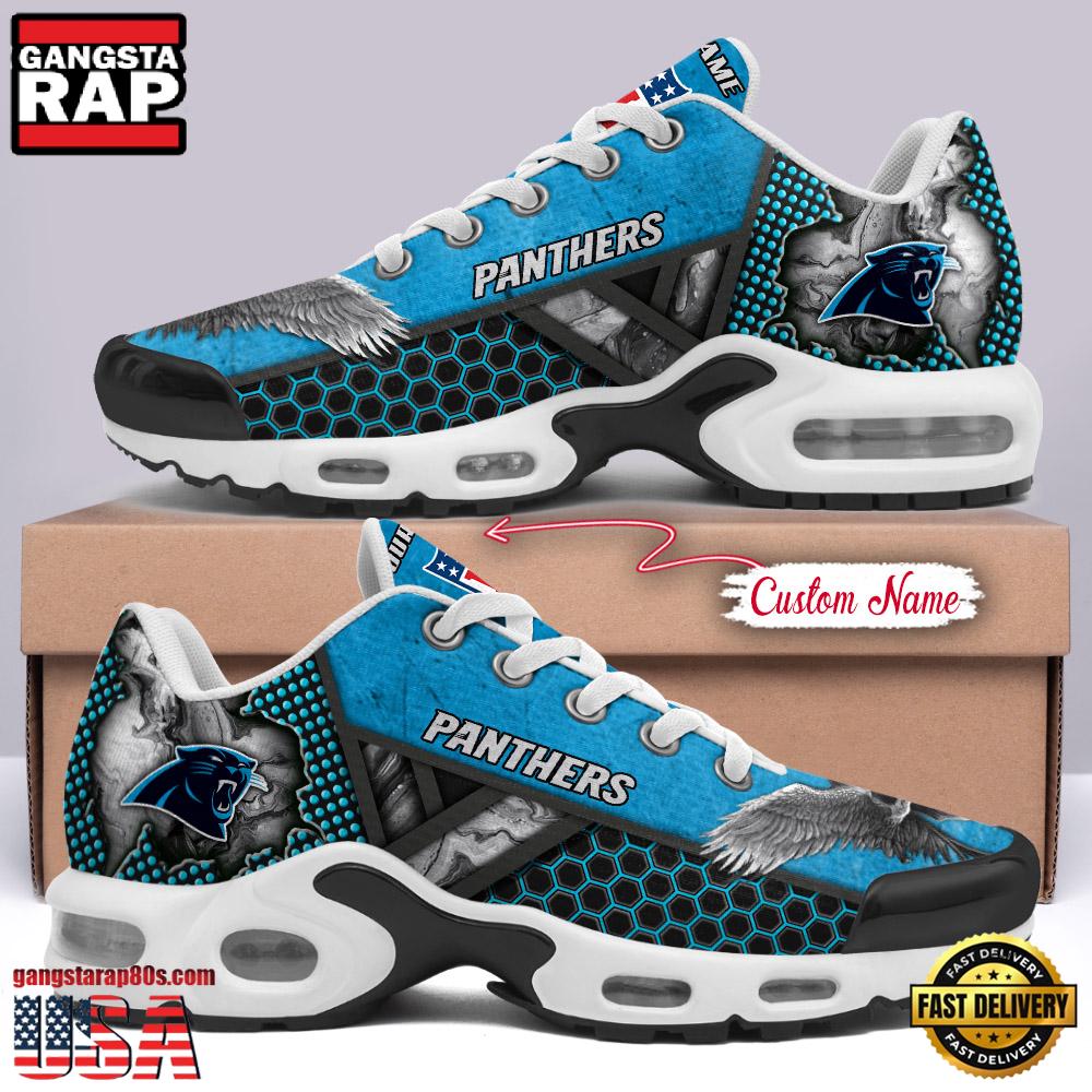 Custom Name NFL Carolina Panthers Skull Air Max Plus Running Shoes For Men Women Custom Name NFL Carolina Panthers Skull Air Max Plus Running Shoes For Men Women