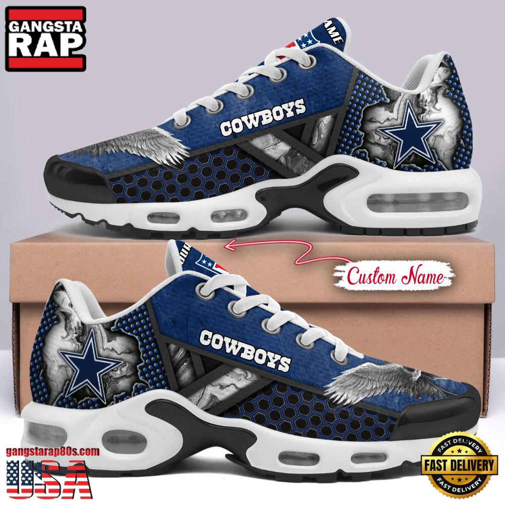 Custom Name NFL Dallas Cowboys Skull Air Max Plus Shoes