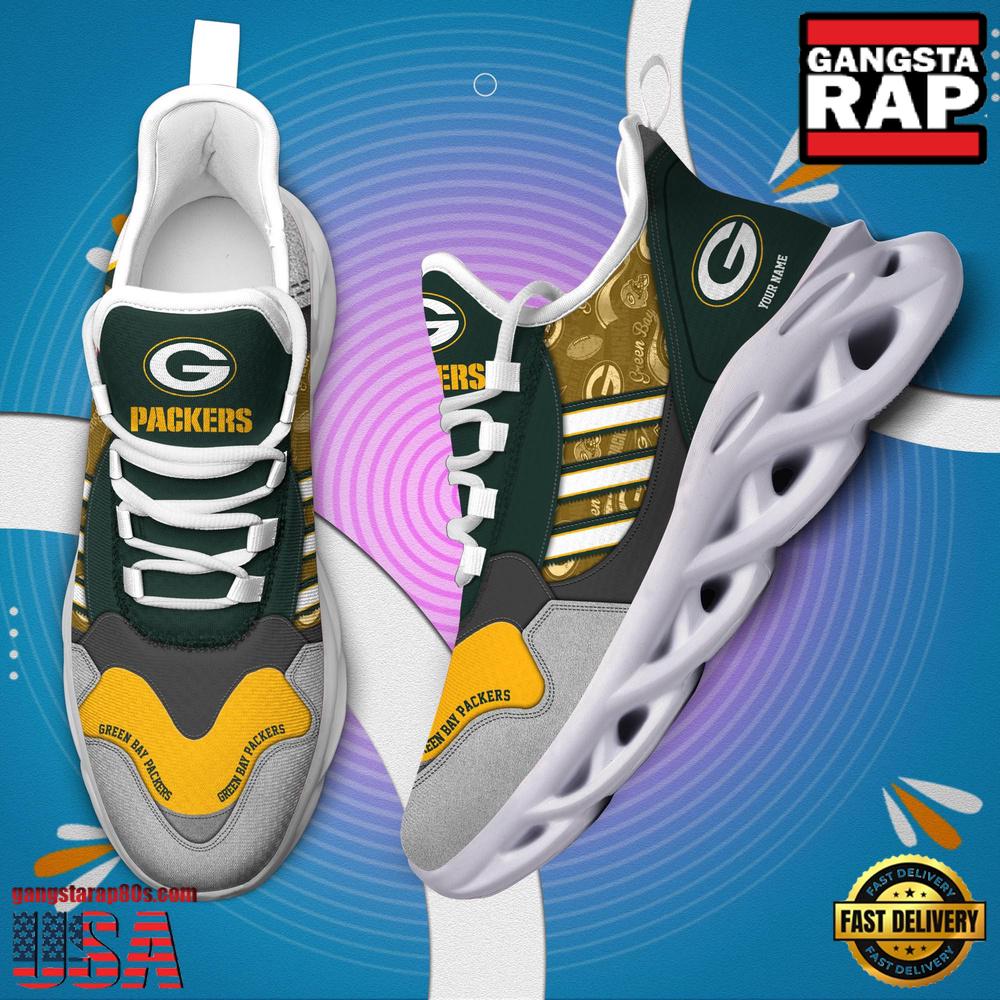 Personalized NFL Green Bay Packers Clunky Sport Max Soul Shoes Personalized NFL Green Bay Packers Clunky Sport Max Soul Shoes