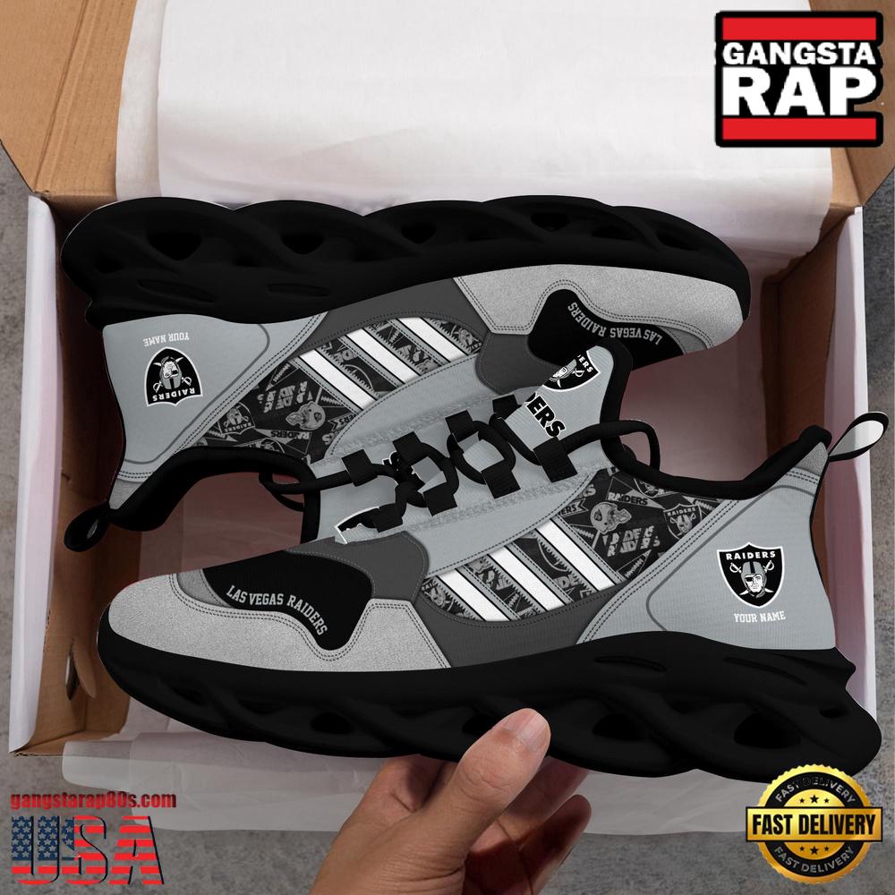 Custom Name NFL Las Vegas Raiders Clunky Sport Max Soul Shoes