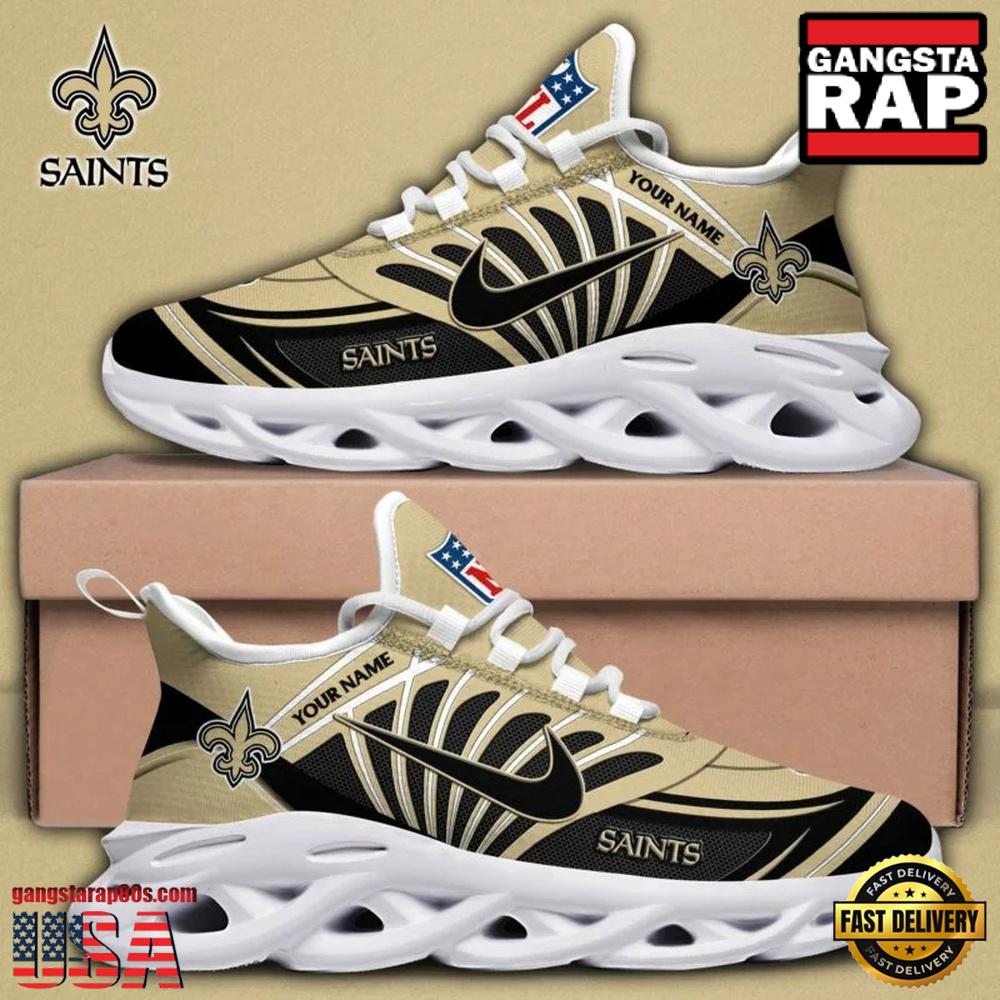 Personalized NFL New Orleans Saints Team Logo Max Soul Shoes Personalized NFL New Orleans Saints Team Logo Max Soul Shoes