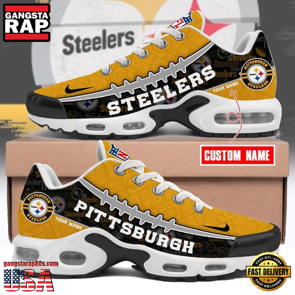 Custom Name NFL Pittsburgh Steelers Air Max Plus Shoes