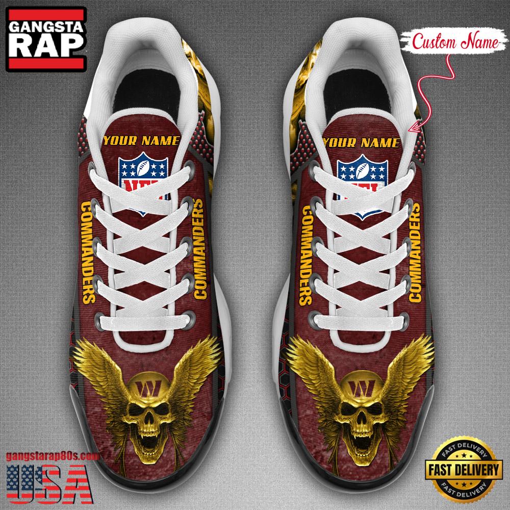 Custom Name NFL Washington commanders Skull Air Max Plus Running Shoes For Men Women Custom Name NFL Washington commanders Skull Air Max Plus Running Shoes For Men Women