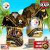 Custom Name Pittsburgh Steelers NFL Mascot Hawaiian Shirt 1 Custom Name Pittsburgh Steelers NFL Mascot Hawaiian Shirt