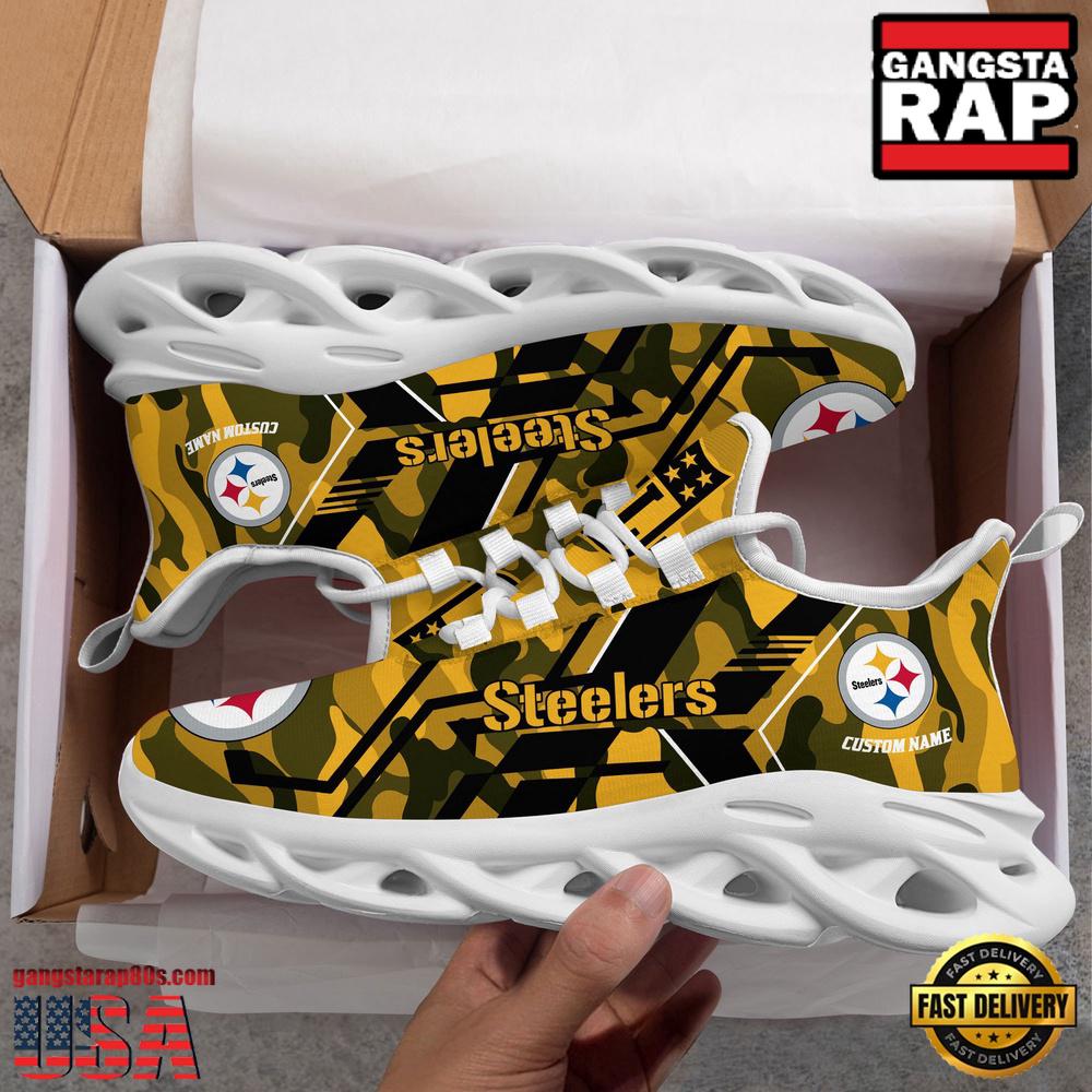 Personalized Pittsburgh Steelers NFL Sport Team Clunky Max Soul Shoes Personalized Pittsburgh Steelers NFL Sport Team Clunky Max Soul Shoes