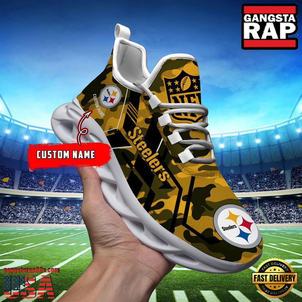 Personalized Pittsburgh Steelers NFL Sport Team Clunky Max Soul Shoes Personalized Pittsburgh Steelers NFL Sport Team Clunky Max Soul Shoes