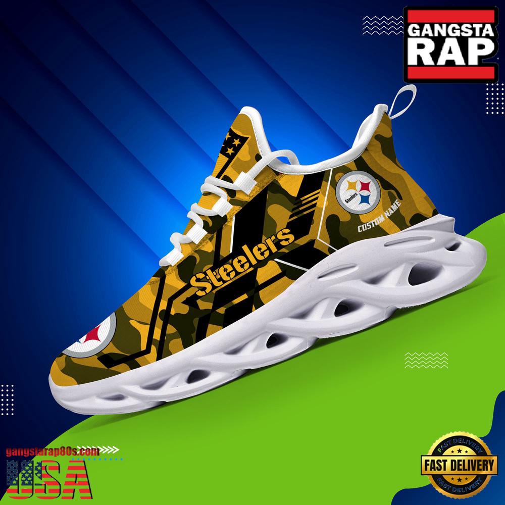 Personalized Pittsburgh Steelers NFL Sport Team Clunky Max Soul Shoes Personalized Pittsburgh Steelers NFL Sport Team Clunky Max Soul Shoes