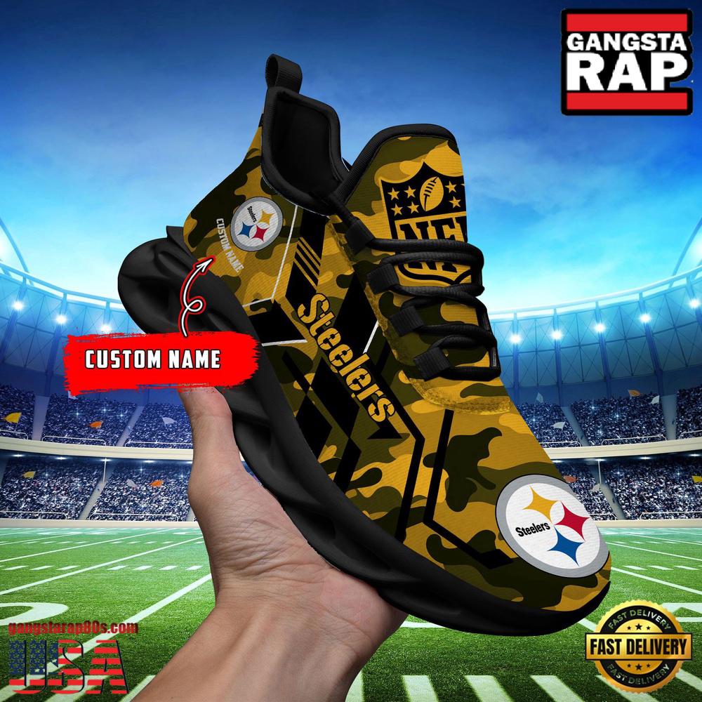 Personalized Pittsburgh Steelers NFL Sport Team Clunky Max Soul Shoes Personalized Pittsburgh Steelers NFL Sport Team Clunky Max Soul Shoes