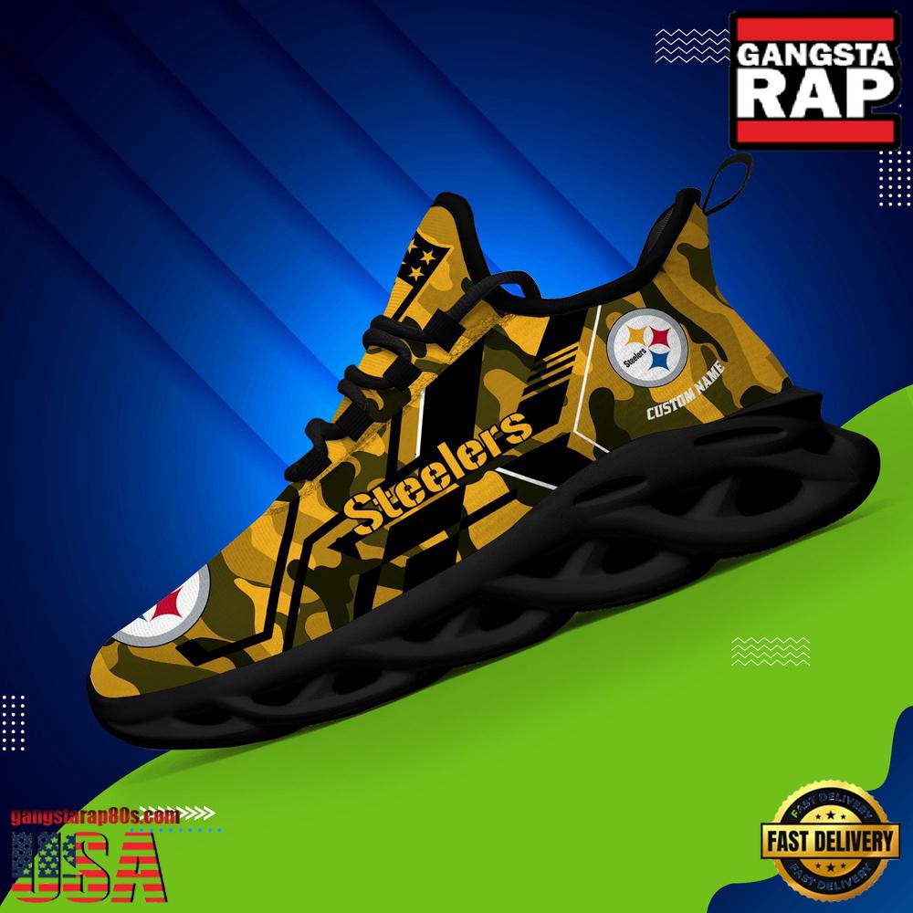 Personalized Pittsburgh Steelers NFL Sport Team Clunky Max Soul Shoes Personalized Pittsburgh Steelers NFL Sport Team Clunky Max Soul Shoes