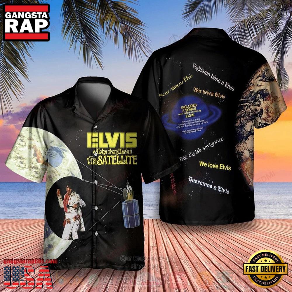 Elvis Presley Aloha From Hawaii Via Satellite Album Unisex Hawaiian Shirt