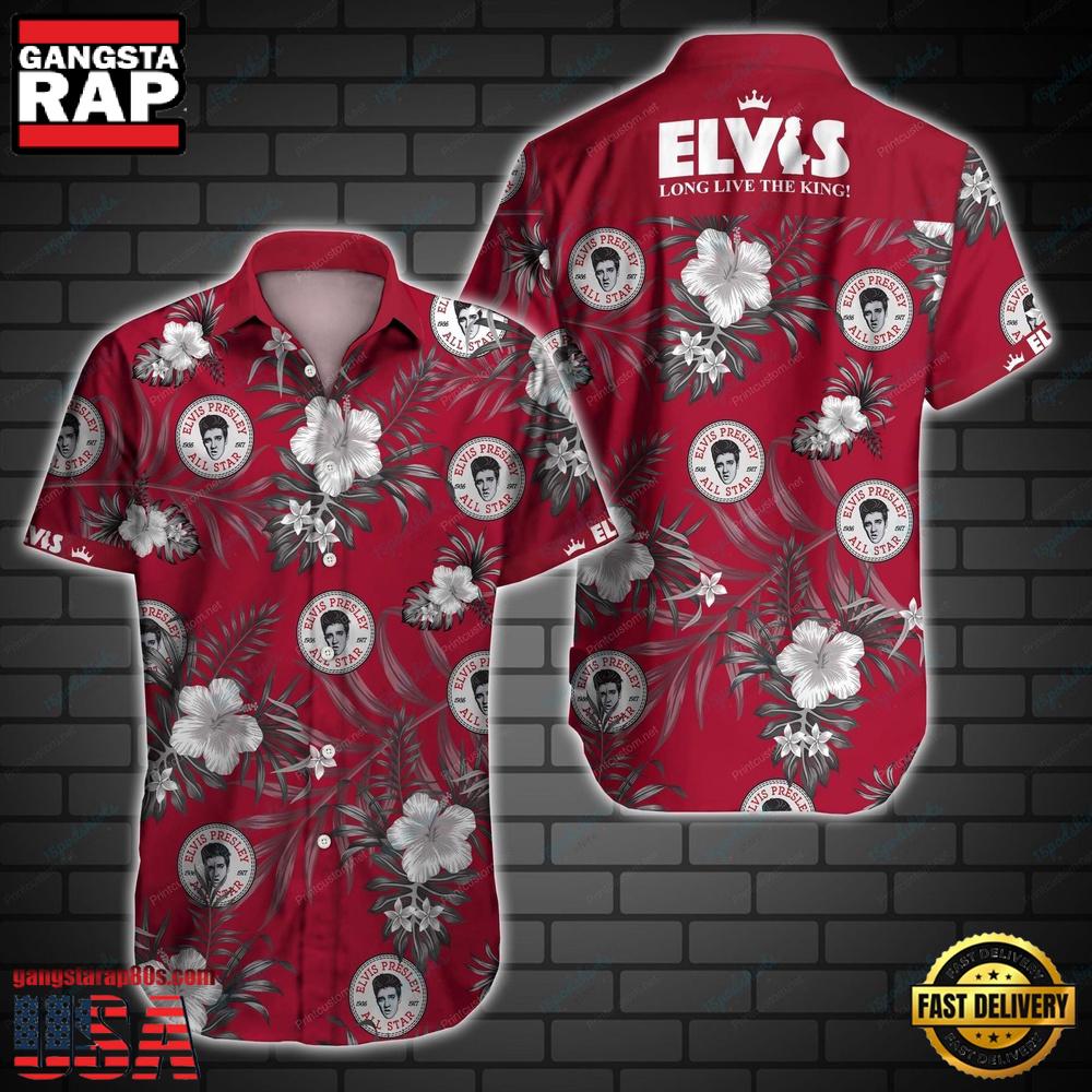Elvis Presley Long Live The King Unisex Hawaiian Shirt