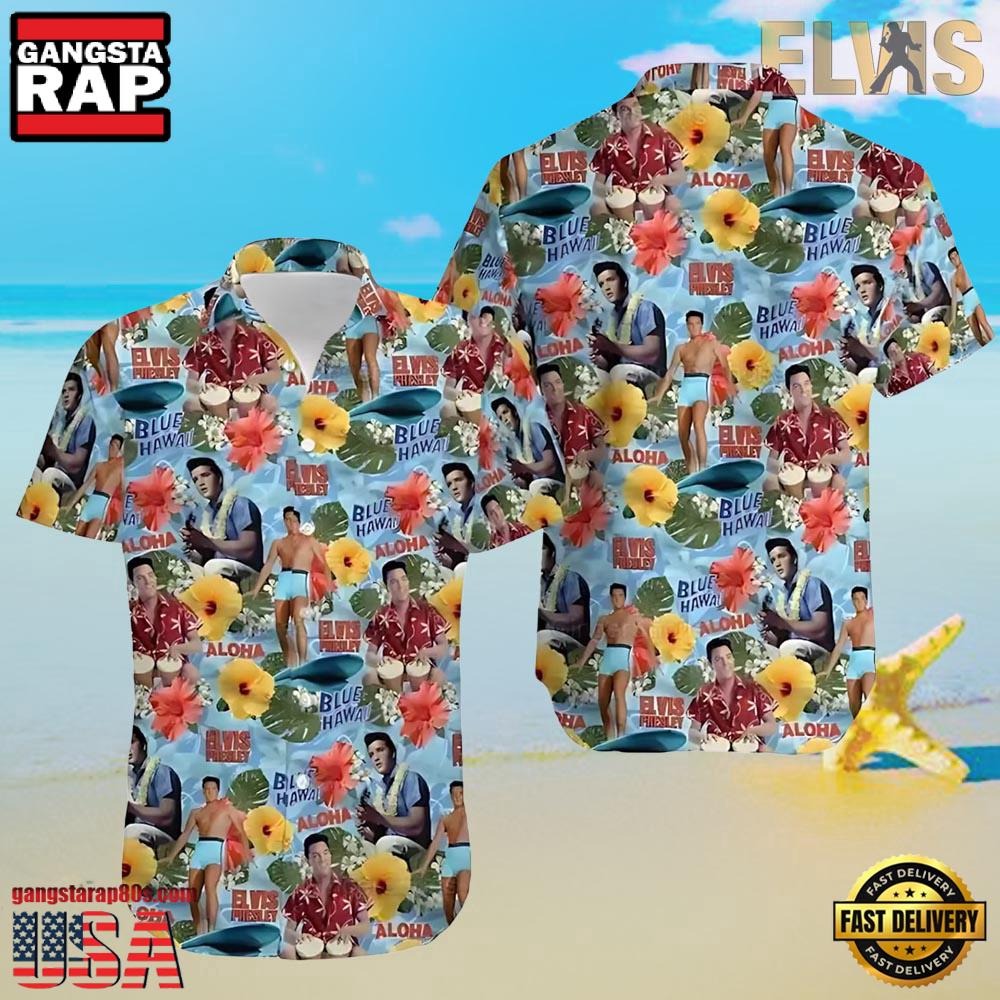 Elvis Presley Tropical Collage Unisex Hawaiian Shirt
