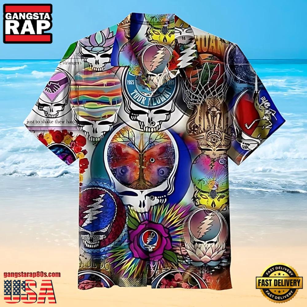 Grateful Dead Cosmic Skull Montage Unisex Hawaiian Shirt
