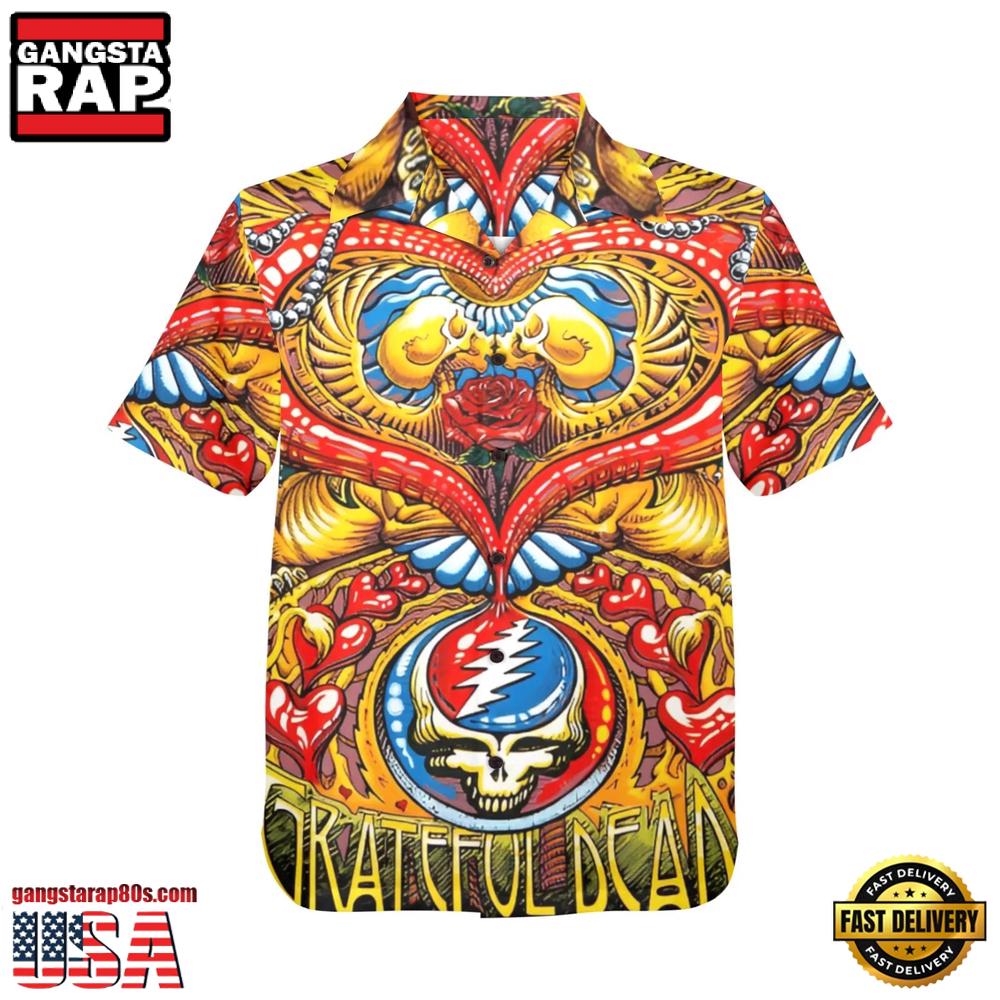 Grateful Dead Psychedelic Love Unisex Hawaiian Shirt Grateful Dead Psychedelic Love Unisex Hawaiian Shirt