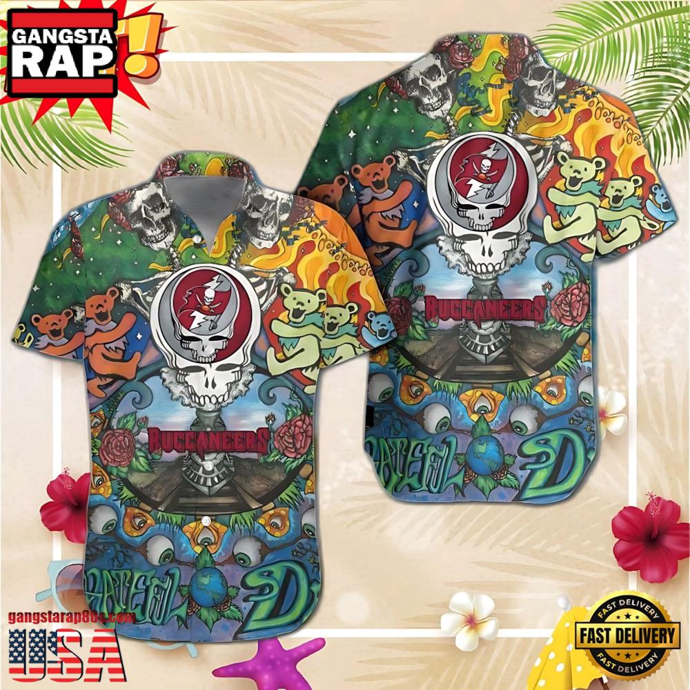 Grateful Dead Tampa Bay Buccaneers Unisex Hawaiian Shirt Grateful Dead Tampa Bay Buccaneers Unisex Hawaiian Shirt