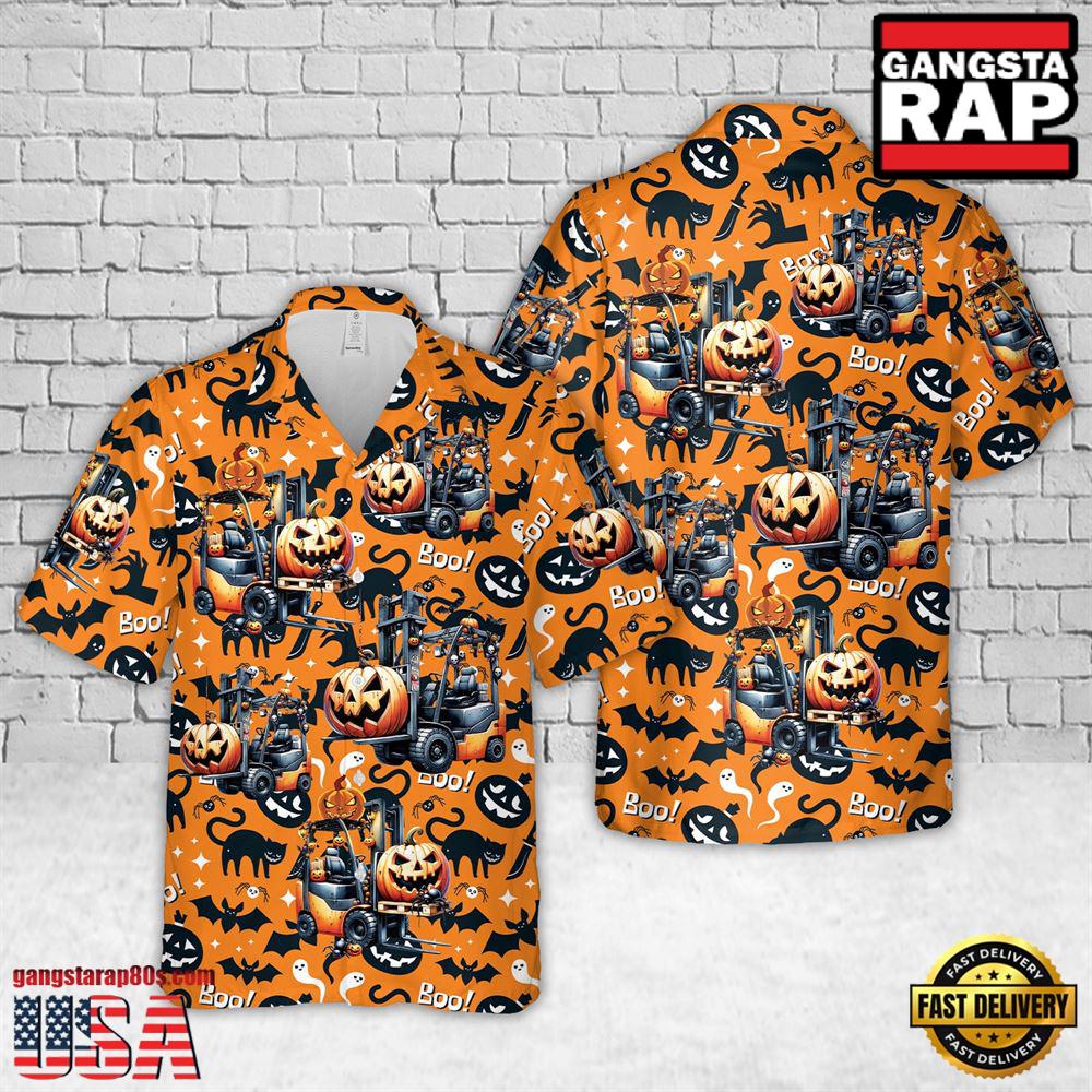 Halloween Forklift Hawaiian Shirt For Mens And Women Halloween Forklift Hawaiian Shirt For Mens And Women