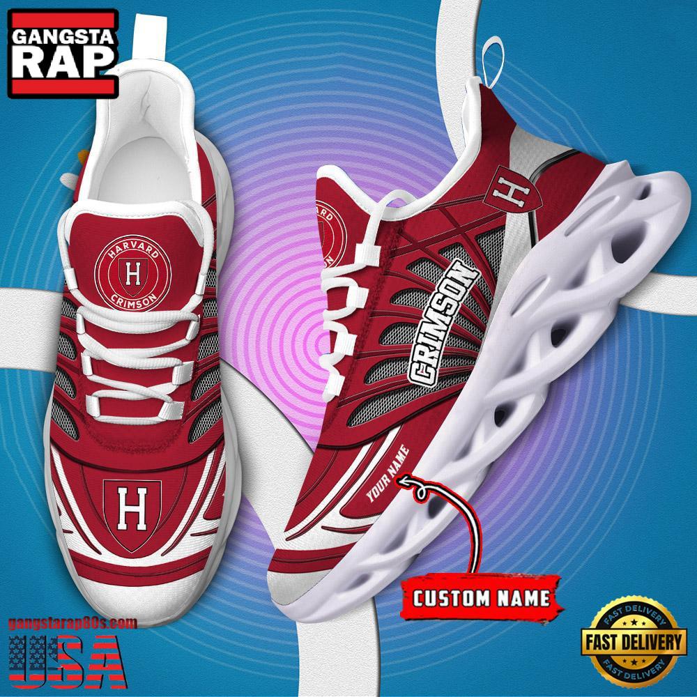 NCAA Harvard Crimson Custom Name Max Soul Shoes Sneaker NCAA Harvard Crimson Custom Name Max Soul Shoes Sneaker