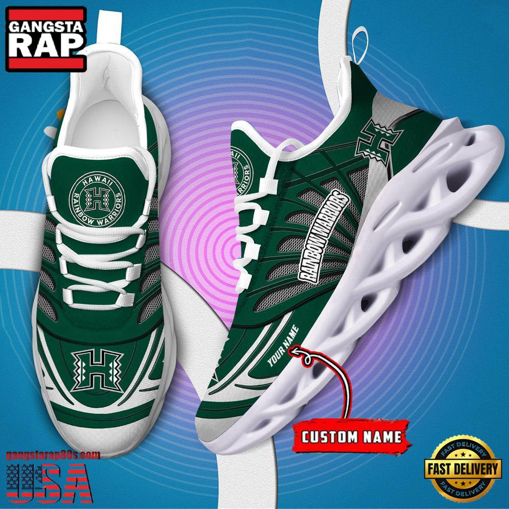 NCAA Hawaii Rainbow Warriors Custom Name Max Soul Shoes Sneaker NCAA Hawaii Rainbow Warriors Custom Name Max Soul Shoes Sneaker