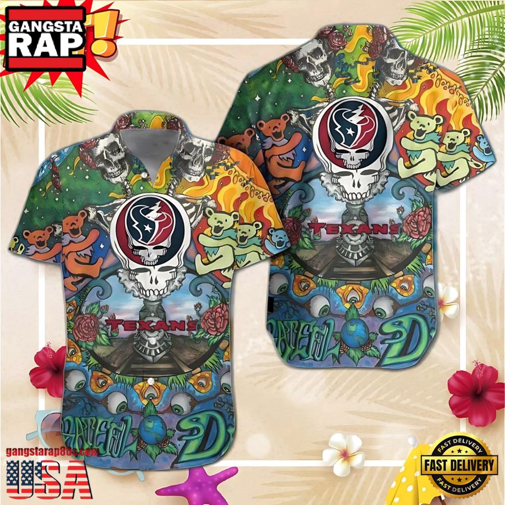 Houston Texans Grateful Dead NFL Unisex Hawaiian Shirt