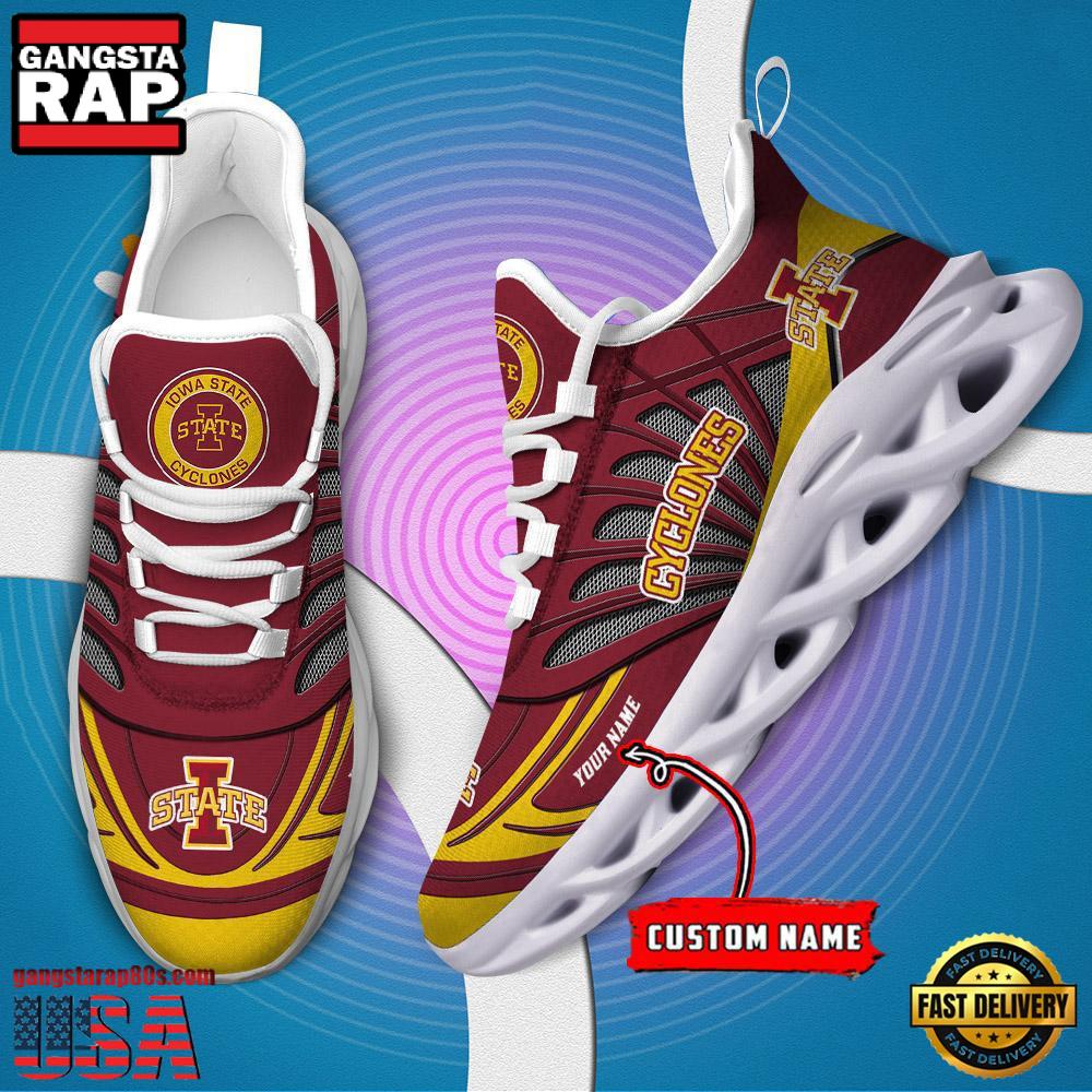 NCAA Iowa State Cyclones Custom Name Max Soul Shoes Sneaker NCAA Iowa State Cyclones Custom Name Max Soul Shoes Sneaker