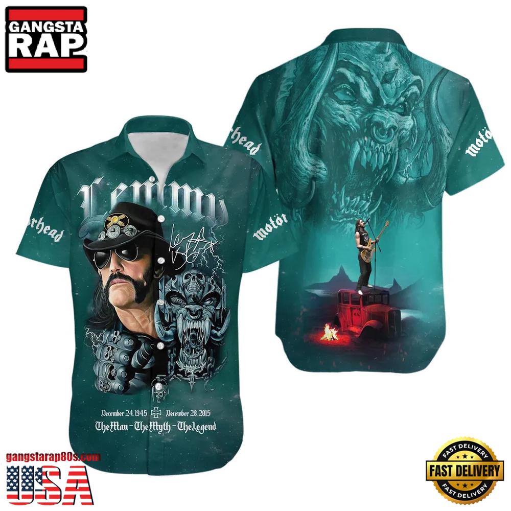 Motorhead Rock Band Lemmy Tribute Legendary Hawaiian Shirt Motorhead Rock Band Lemmy Tribute Legendary Hawaiian Shirt