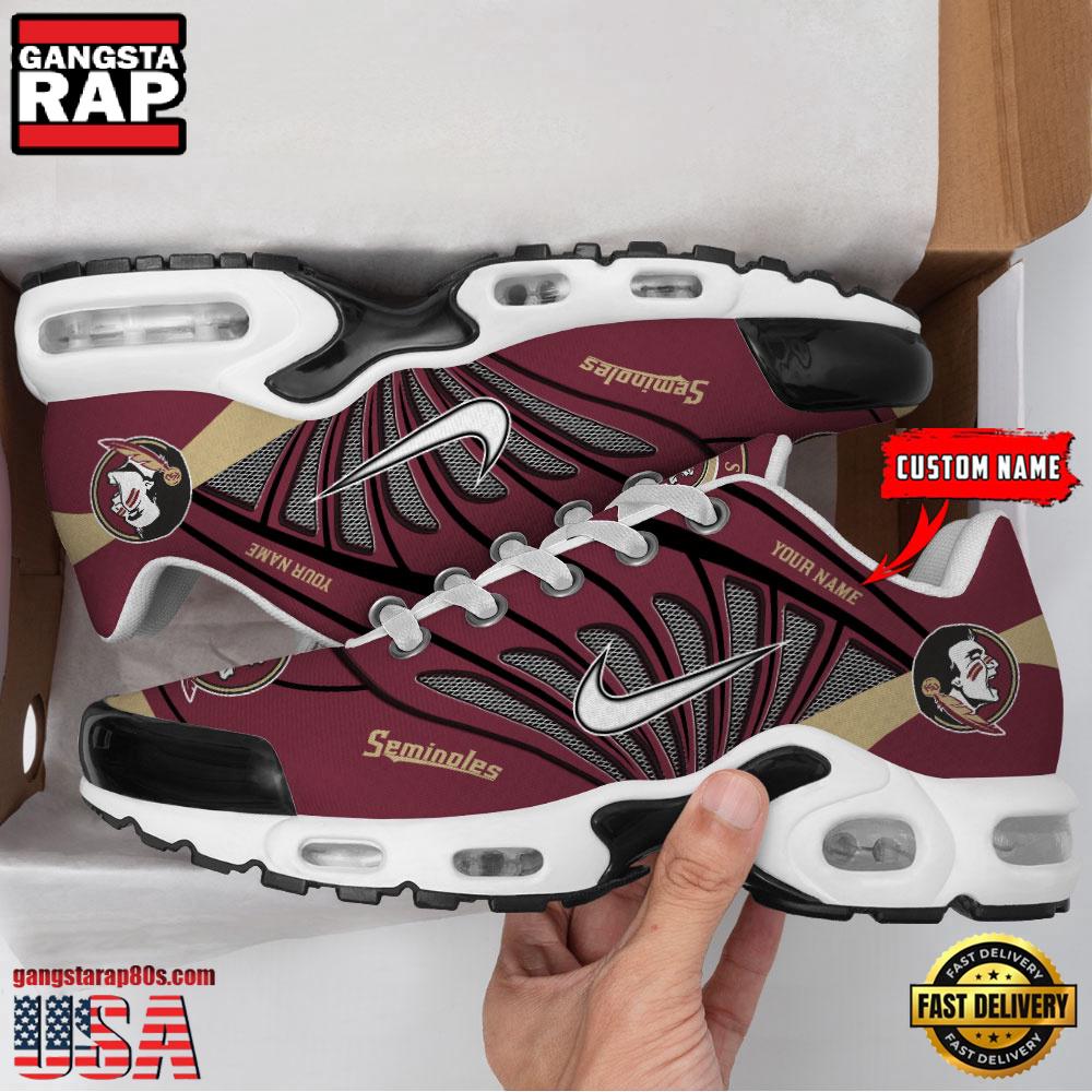 NCAA Florida State Seminoles Sport Football Logo Custom Name Air Max Plus Shoes Running Sneakers NCAA Florida State Seminoles Sport Football Logo Custom Name Air Max Plus Shoes Running Sneakers