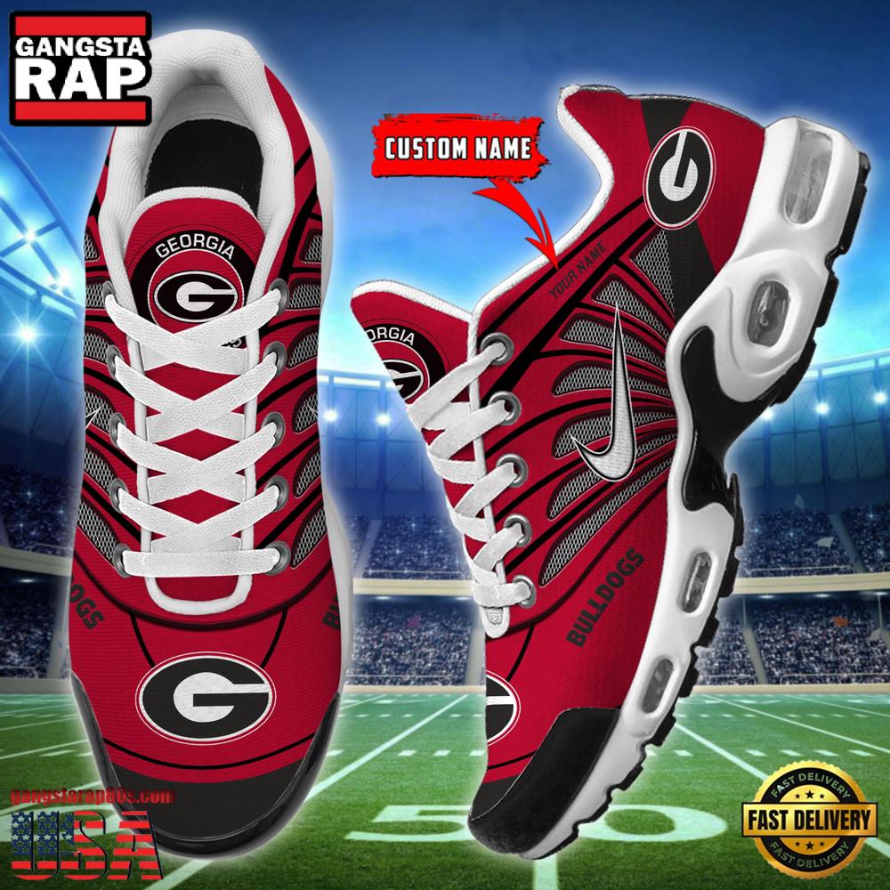 NCAA Georgia Bulldogs Sport Football Logo Custom Name Air Max Plus Shoes Running Sneakers NCAA Georgia Bulldogs Sport Football Logo Custom Name Air Max Plus Shoes Running Sneakers