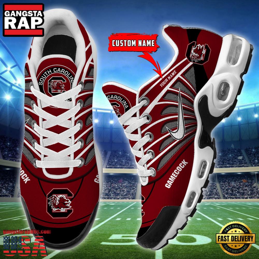 NCAA South Carolina Gamecocks Sport Football Logo Custom Name Air Max Plus Shoes Running Sneakers NCAA South Carolina Gamecocks Sport Football Logo Custom Name Air Max Plus Shoes Running Sneakers