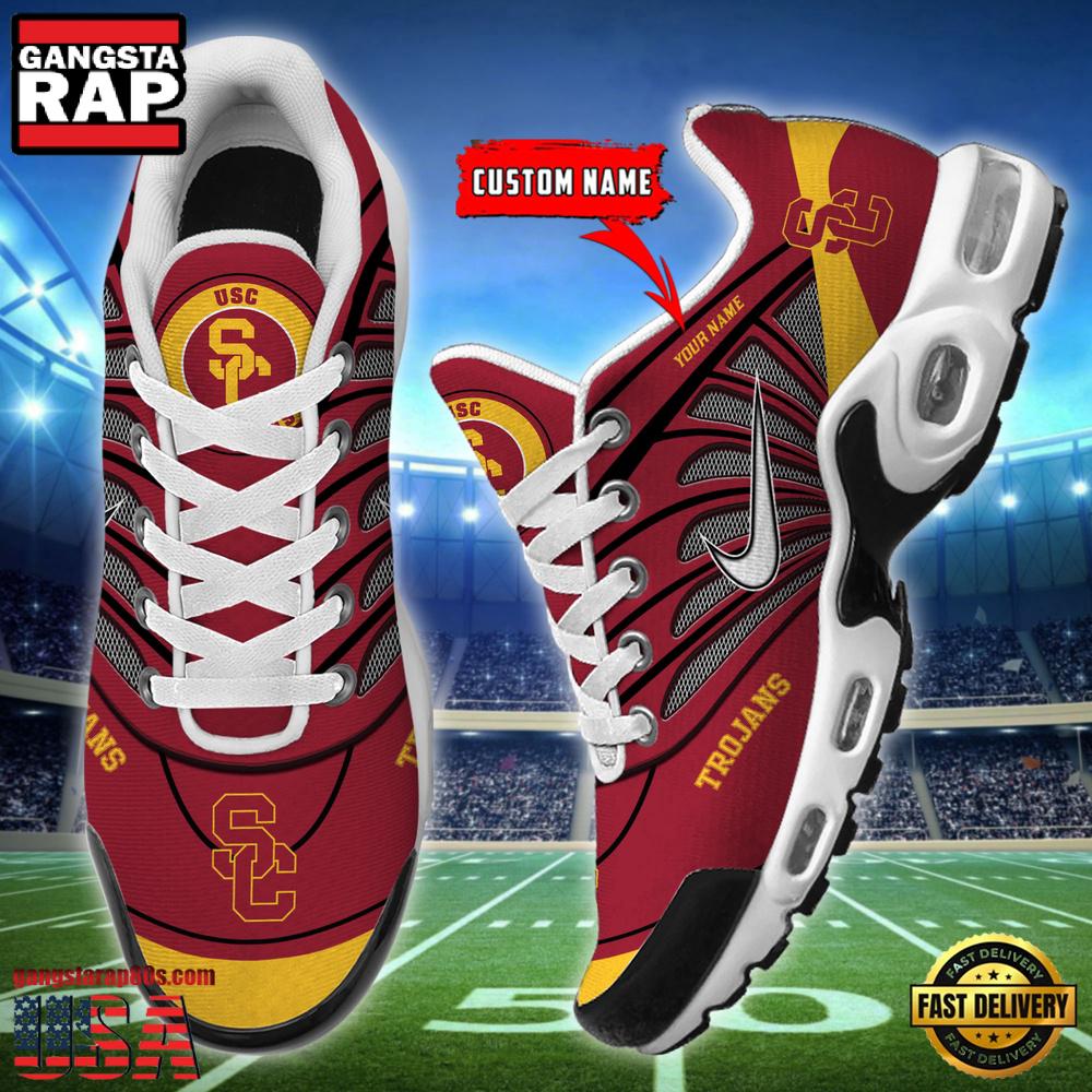 NCAA USC Trojans Sport Football Logo Custom Air Max Plus Shoes