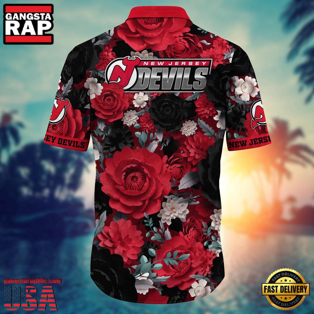 New Jersey Devils NHL Hawaiian Shirt For Men New Jersey Devils NHL Hawaiian Shirt For Men
