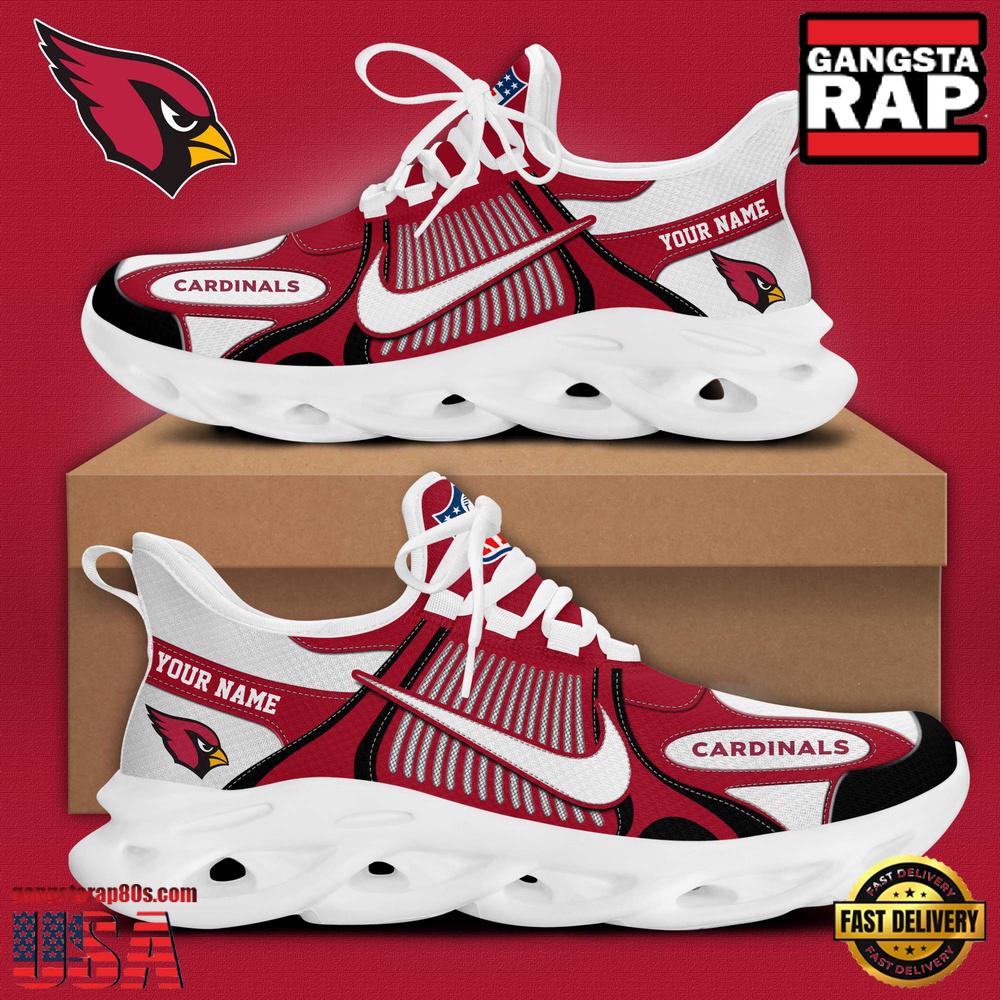 Personalized NFL Arizona Cardinals Blue White Stripes Logo Clunky Max Soul Shoes Personalized NFL Arizona Cardinals Blue White Stripes Logo Clunky Max Soul Shoes