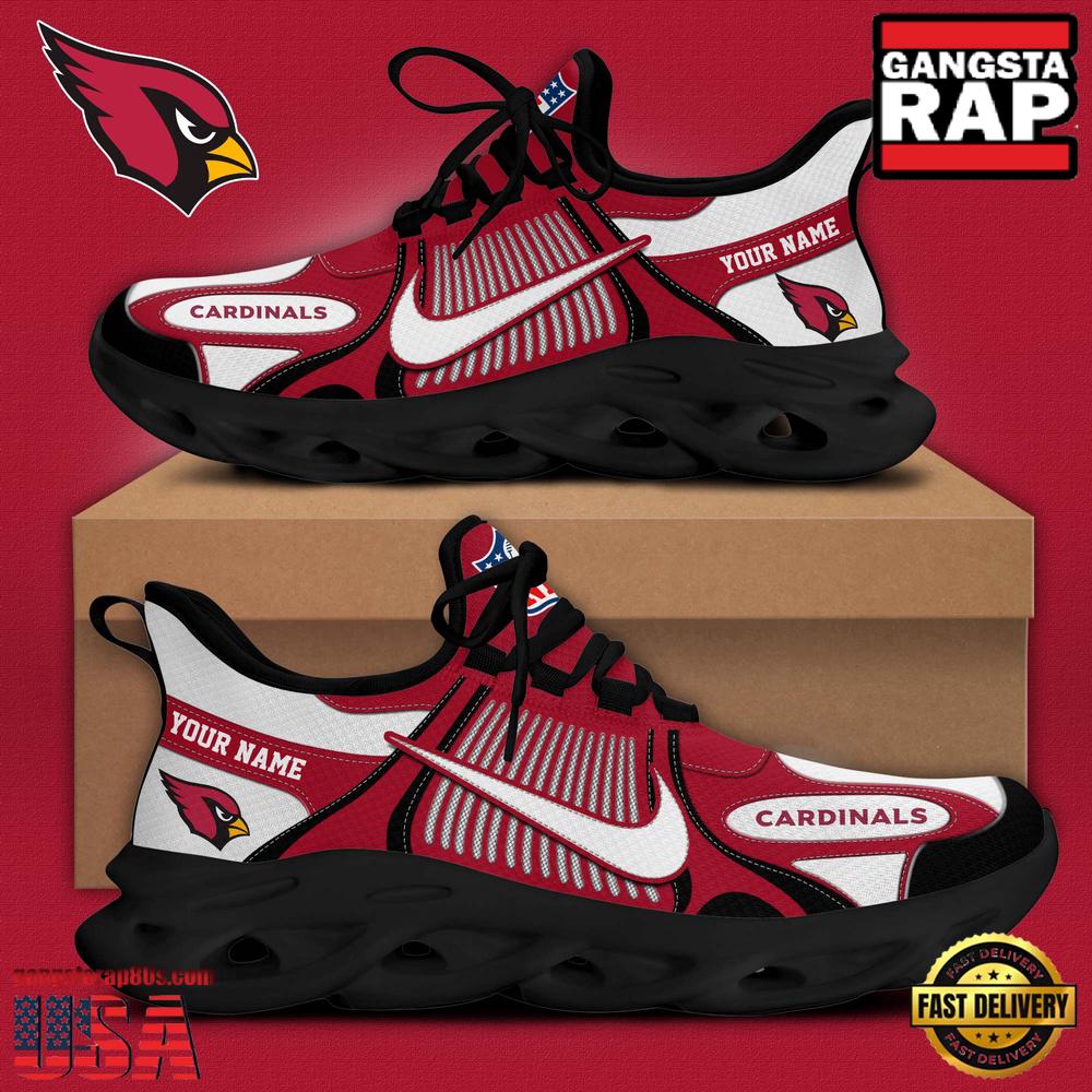 Personalized NFL Arizona Cardinals Blue White Stripes Logo Clunky Max Soul Shoes Personalized NFL Arizona Cardinals Blue White Stripes Logo Clunky Max Soul Shoes