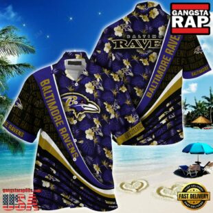 NFL Baltimore Ravens Summer Hawaii Shirt With Tropical Flower Pattern