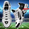 NFL Las Vegas Raiders Air Max Plus Running Shoes Custom Name 2 NFL Las Vegas Raiders Custom Name Air Max Plus Shoes