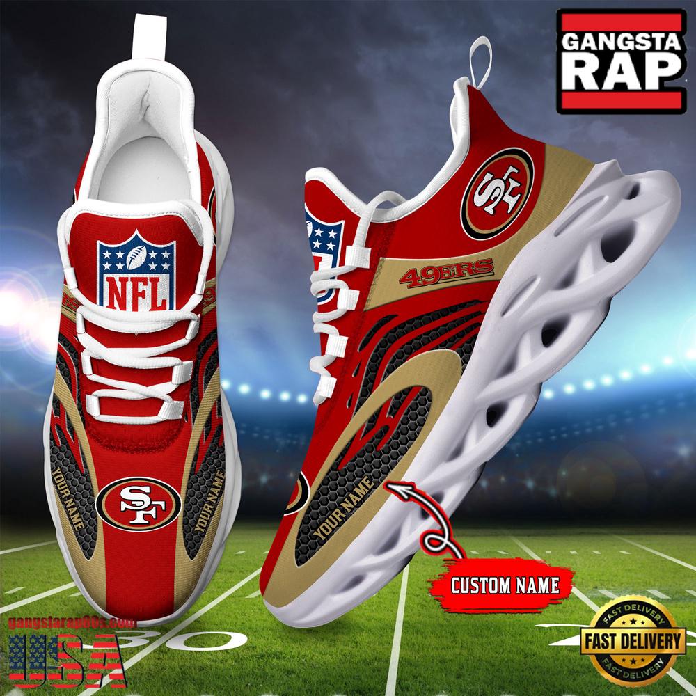 Personalized NFL San Francisco 49ers Max Soul Shoes Personalized NFL San Francisco 49ers Max Soul Shoes