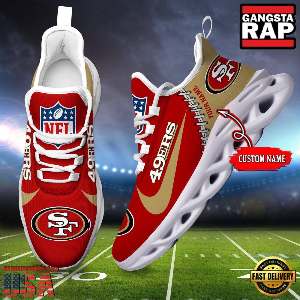 Personalized NFL San Francisco 49ers Name Max Soul Shoes Personalized NFL San Francisco 49ers Name Max Soul Shoes