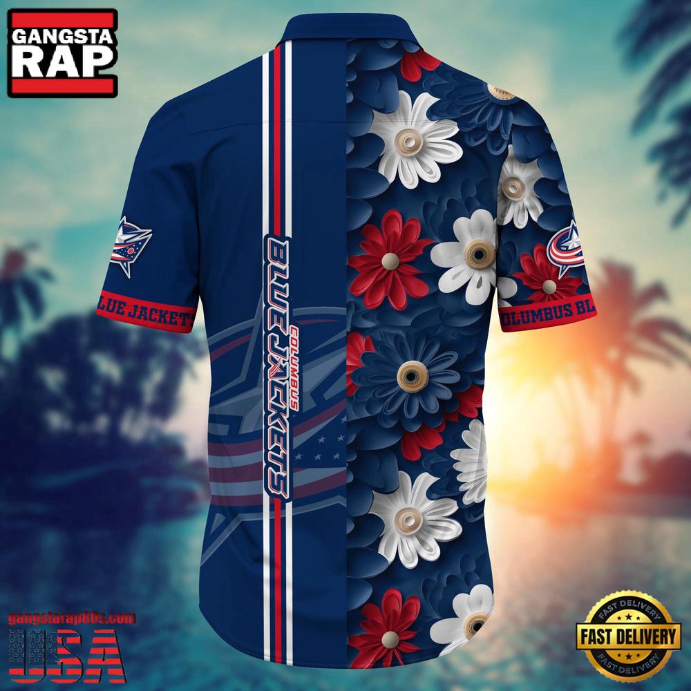 NHL Columbus Blue Jackets Hawaiian Shirt NHL Columbus Blue Jackets Hawaiian Shirt